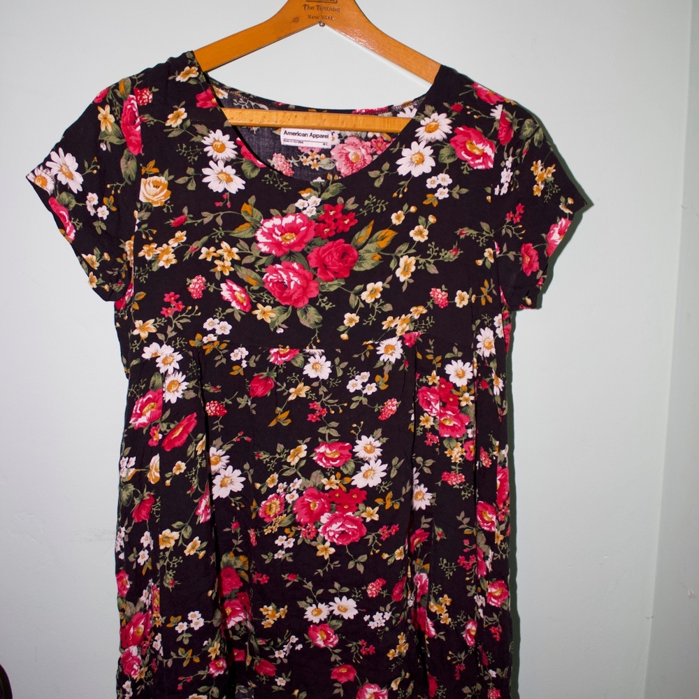 American Apparel bold floral print dress